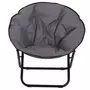 OUTSUNNY Loveuse fauteuil rond de jardin fauteuil lune papasan pliable grand confort 80L x 80l x 75H cm grand coussin fourni oxford