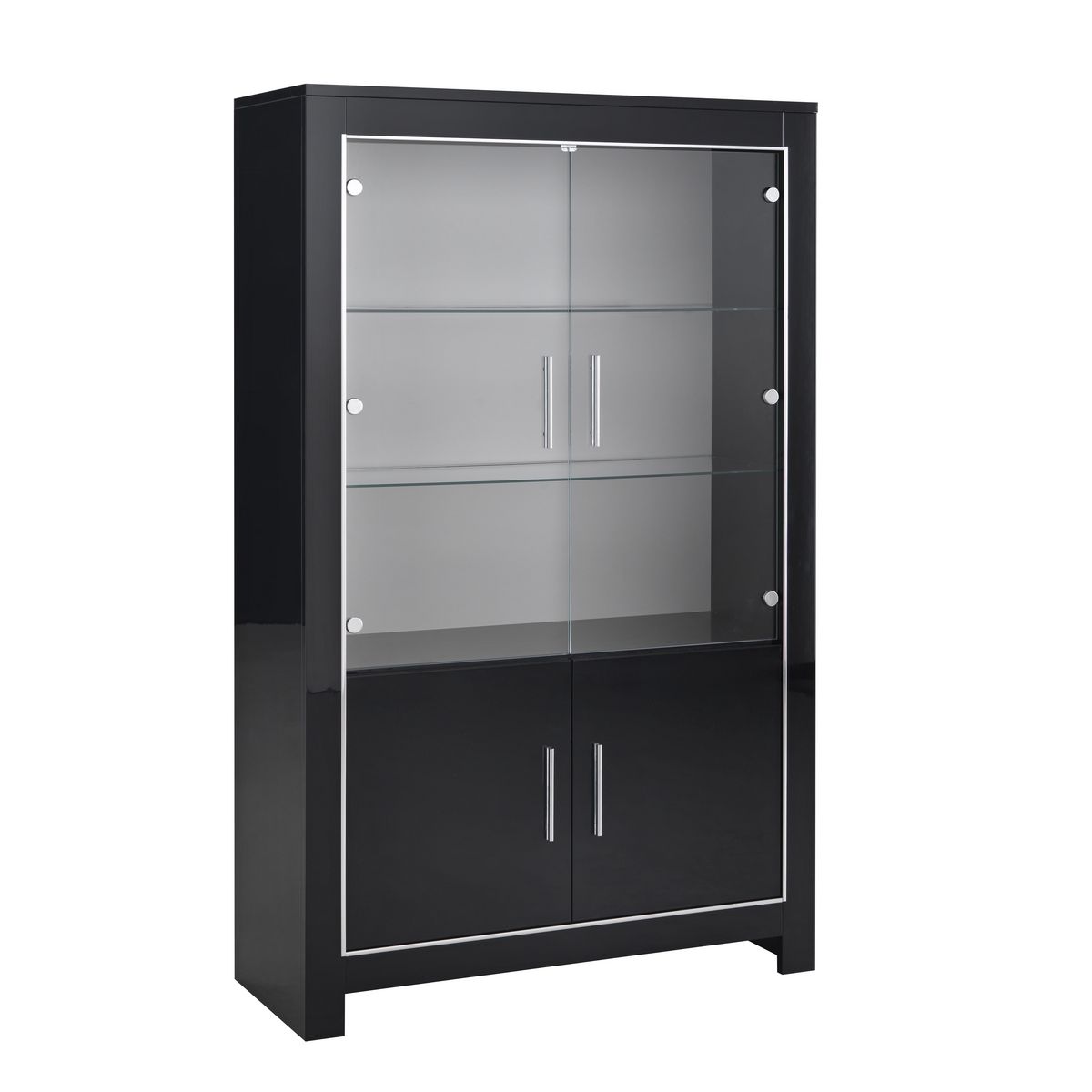 Vitrine design 2 portes laquée brillante L112cm MILANO