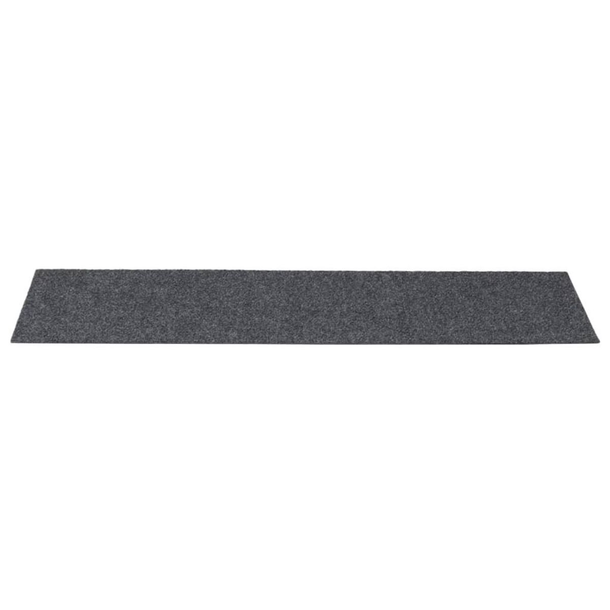 VIDAXL Tapis d'escalier auto-adhesifs 30 pcs gris clair 76x20 cm