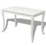 Voir la diapositive 2 : VIDAXL Table a manger 116x66x76 cm blanc brillant