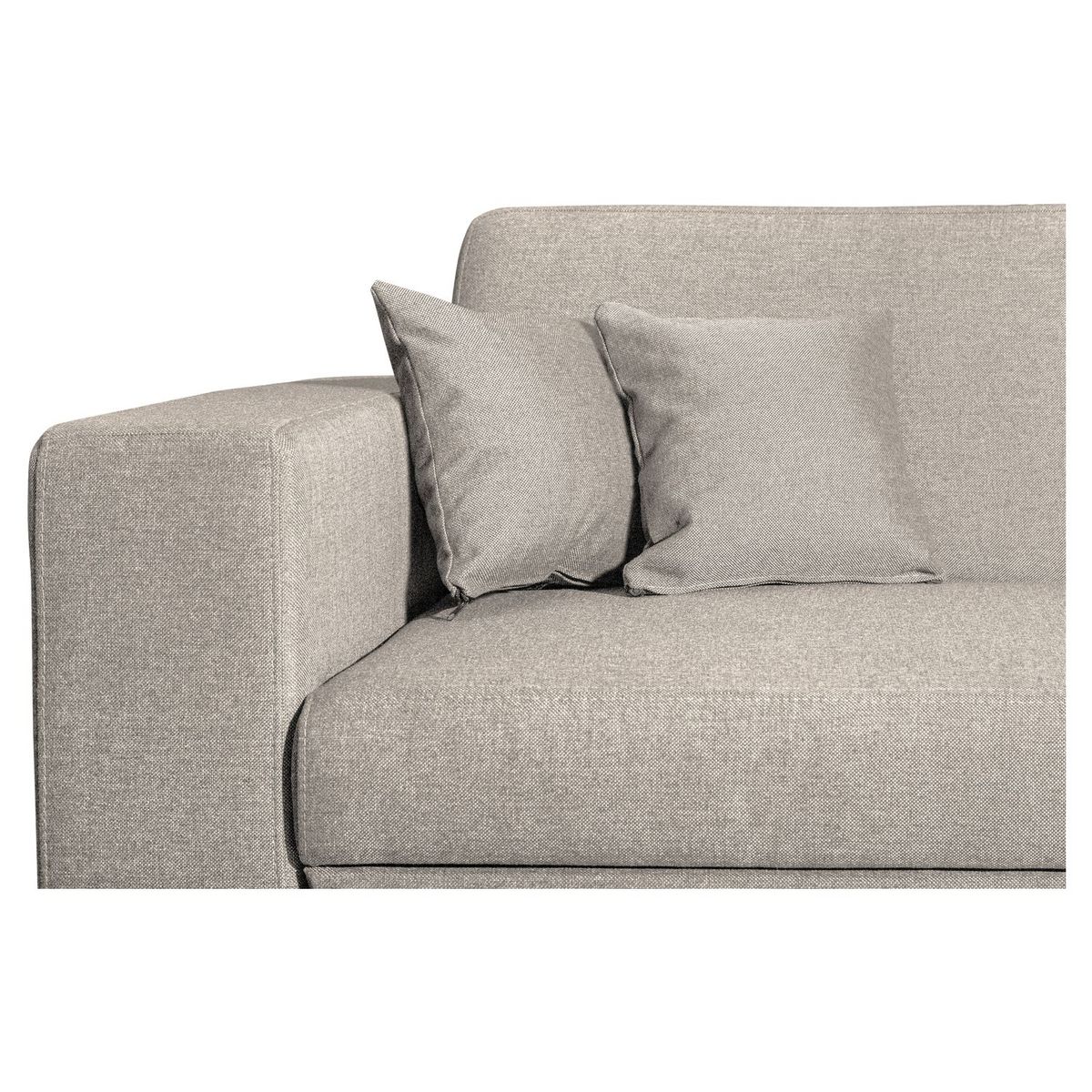 Canapé d'angle droit convertible 4 places avec coffre  de rangement revêtement tissu CARIBEA 