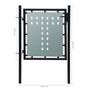 Voir la diapositive 6 : VIDAXL Portail simple de cloture Noir 100x150 cm