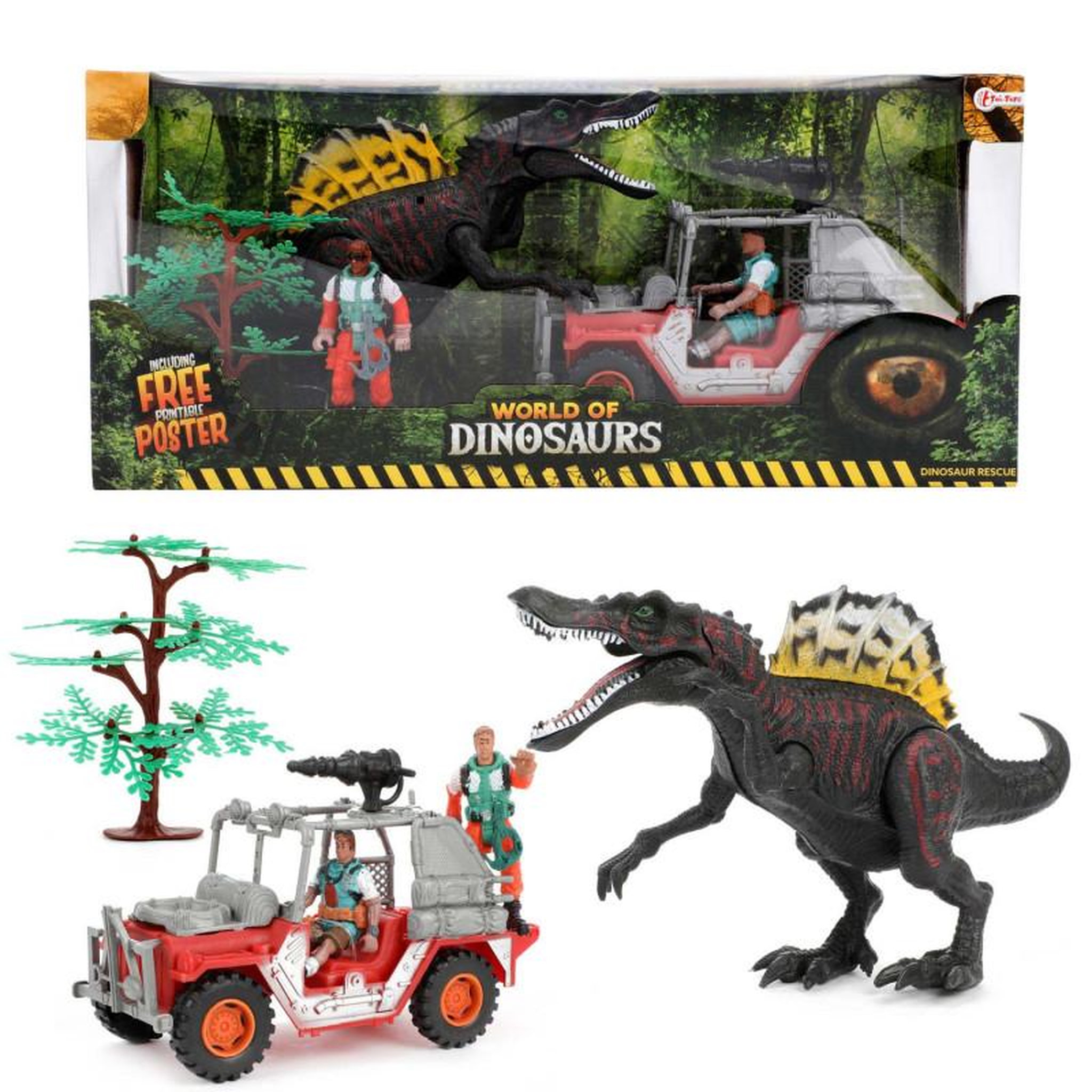 Voir la diapositive 3 : WORLD OF DINOSAURS World of Dinosaurs Playset - Jeep with Dino 37503B