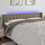 VIDAXL Tete de lit a LED Taupe 203x16x78/88 cm Tissu