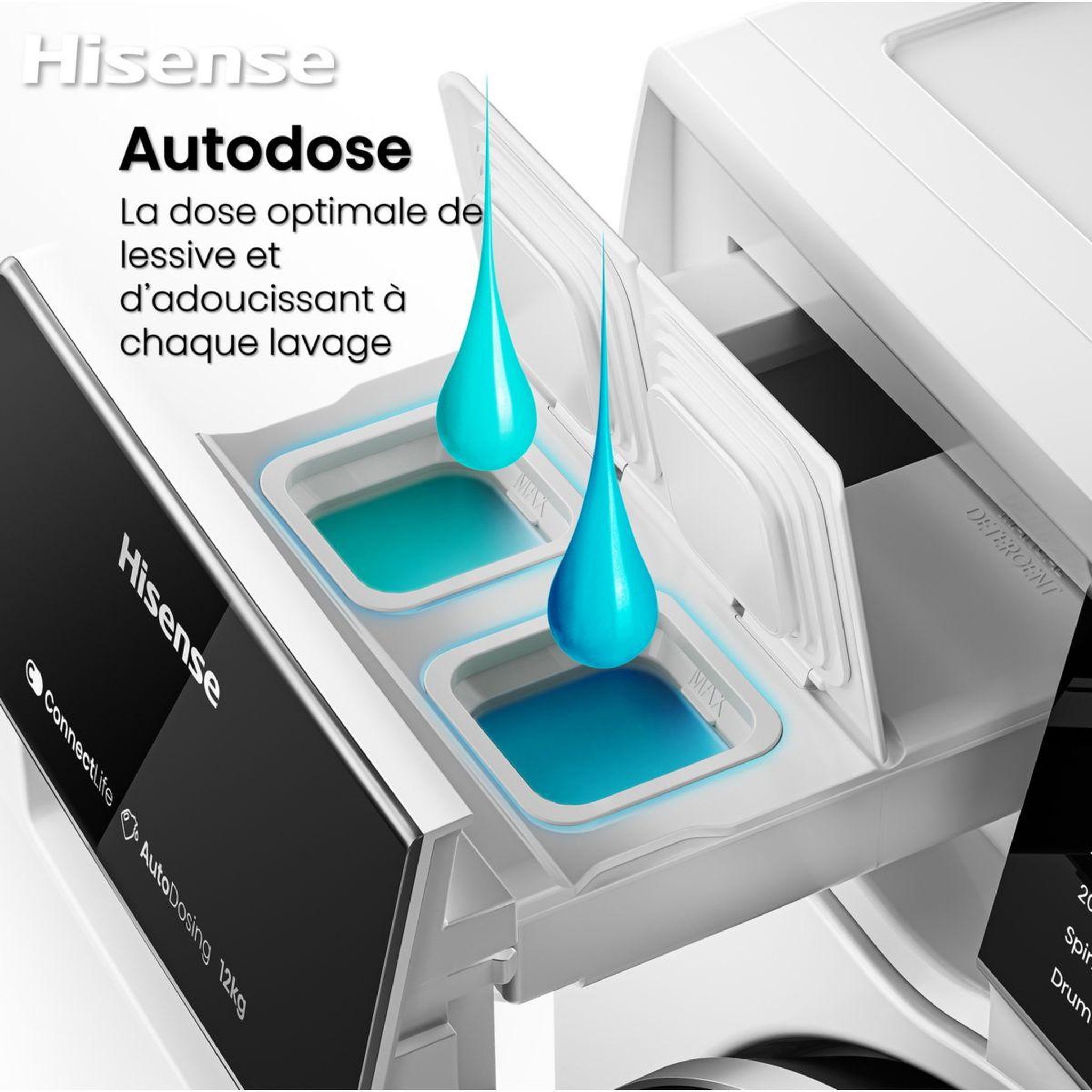 Voir la diapositive 5 : Hisense Lave linge hublot WF10453SBWL