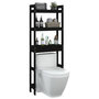 Voir la diapositive 4 : VIDAXL Etagere de toilette Noir 63x26x171 cm Bois de pin massif