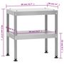 Voir la diapositive 6 : VIDAXL Table pour fumoir a four 40x28x44,5 cm acier galvanise