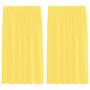 Voir la diapositive 2 : VIDAXL Rideaux en voile avec boucles 2 pcs jaune 140x175 cm