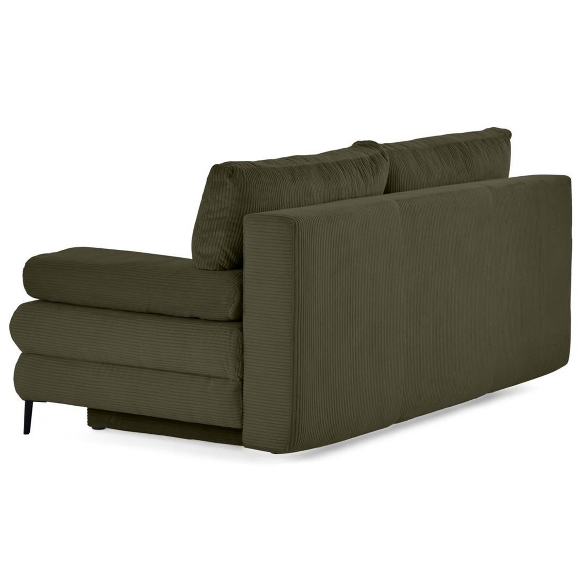 BEST MOBILIER Elton - canapé 3 places convertible avec coffre en velours côtelé