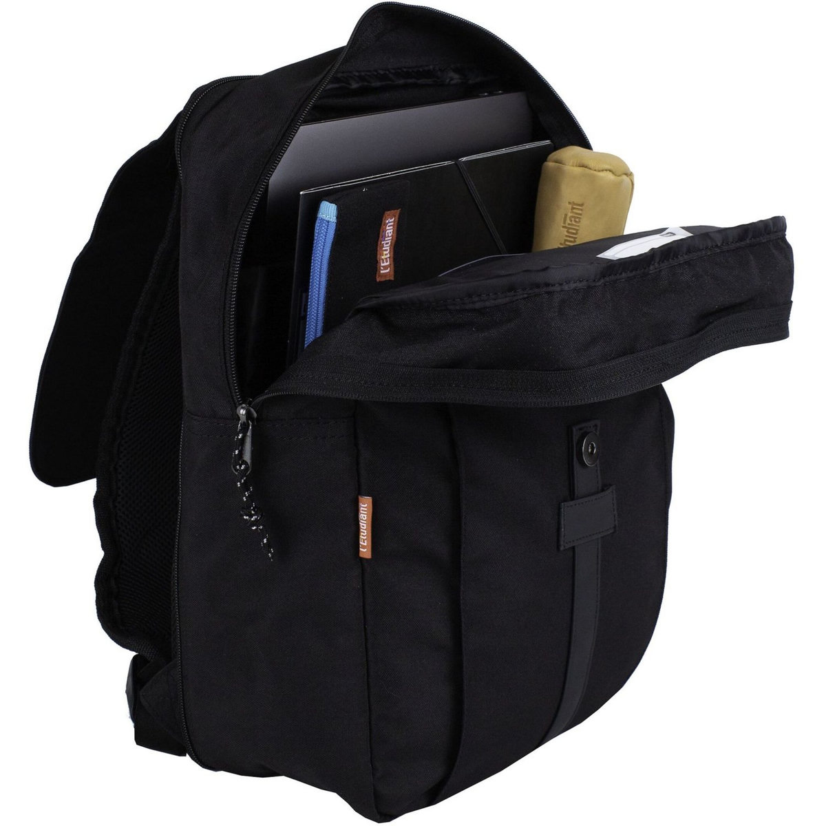 l'étudiant Sac à dos roll top 1 compartiment noir