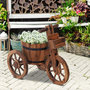 Voir la diapositive 2 : OUTSUNNY Porte plante tricycle - étagère de pots de fleurs - jardinière dim. 52L x 31l x 45H cm - bois de sapin