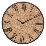 ATMOSPHERA Horloge Murale Déco en Paille  Nico  50cm Beige