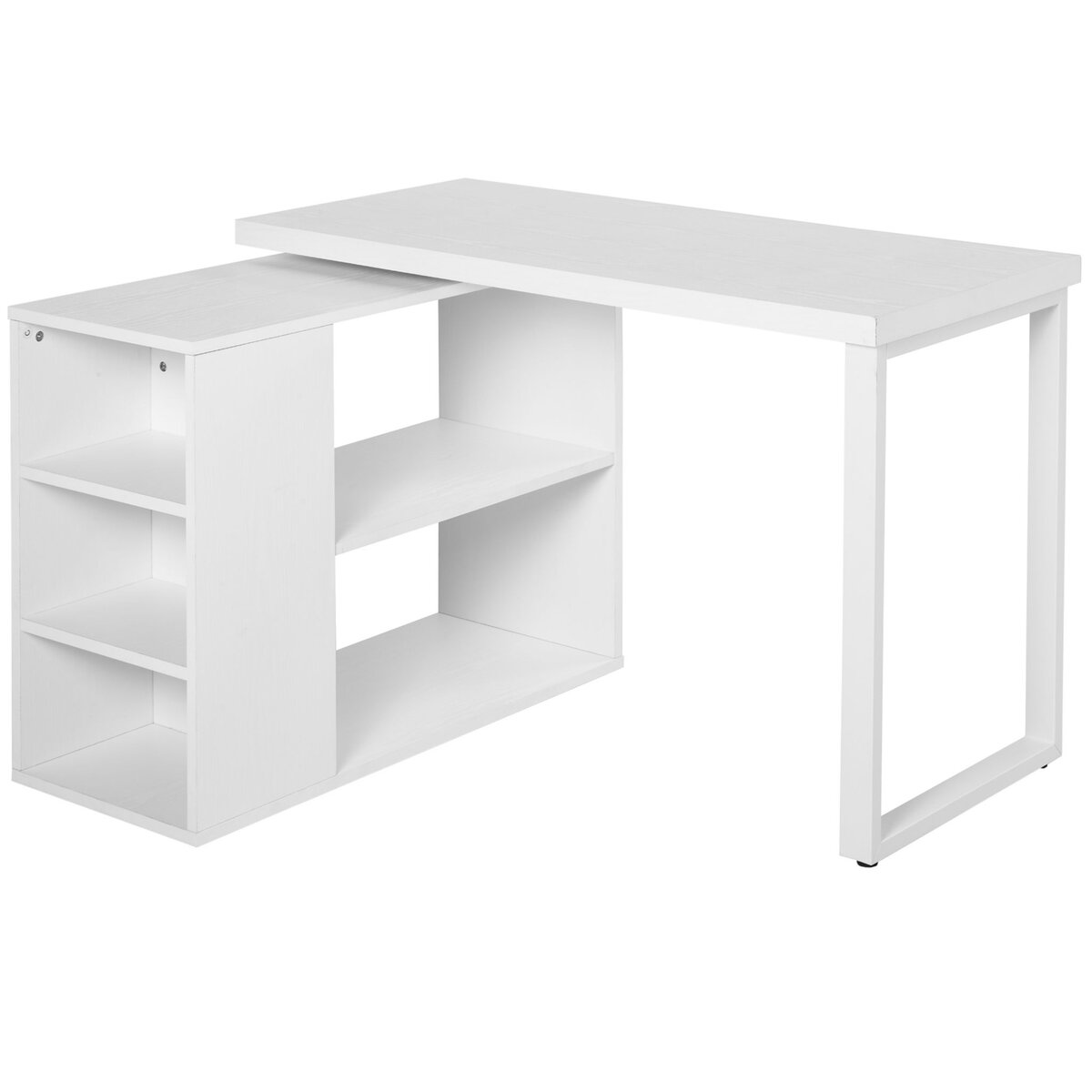 Bureau élégant moderne - Table d'ordinateur blanche - 120 cm de