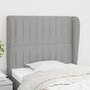 Voir la diapositive 1 : VIDAXL Tete de lit avec oreilles Gris clair 83x23x118/128 cm Tissu