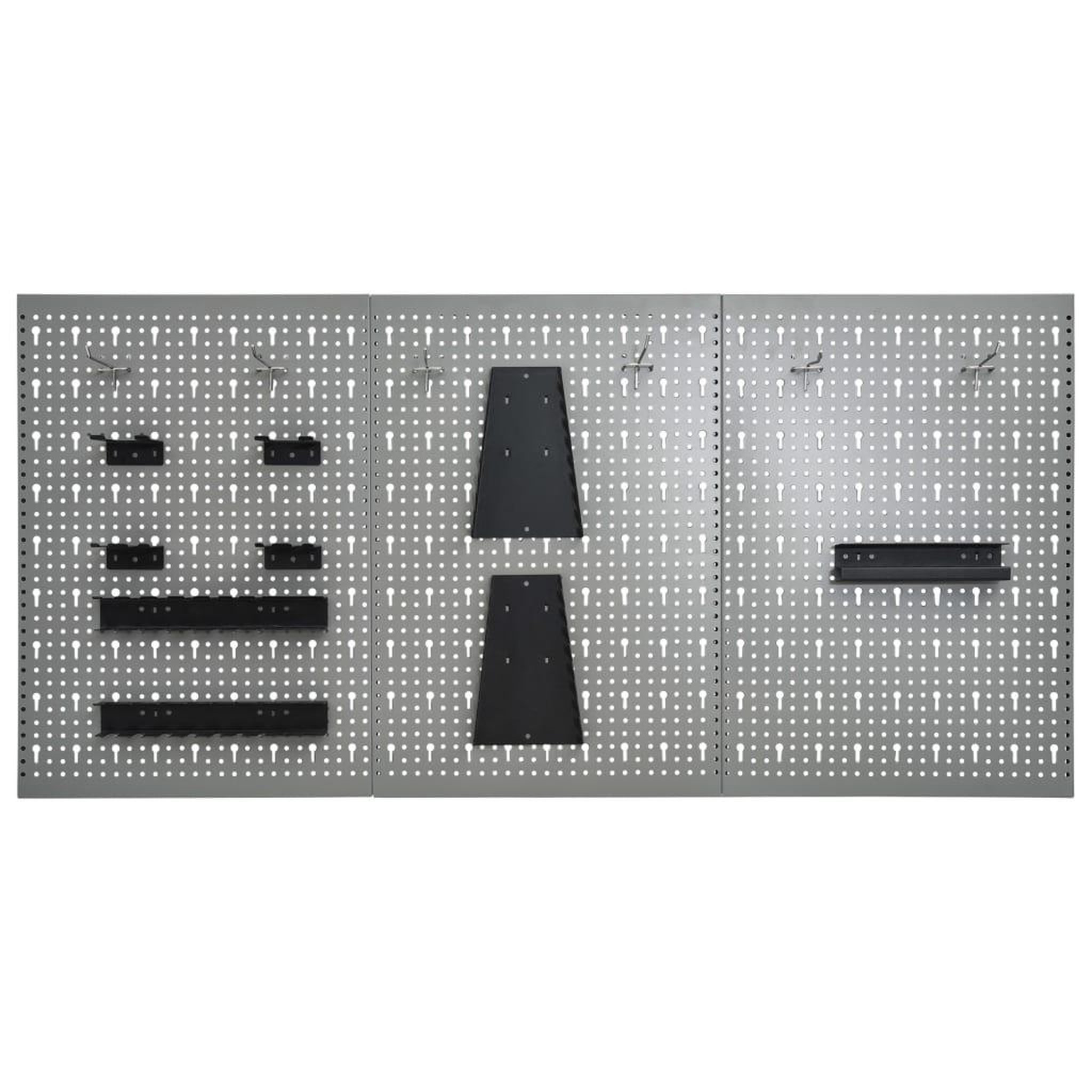 Voir la diapositive 3 : VIDAXL Panneaux perfores muraux 3 pcs 40x58 cm Acier
