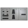 Voir la diapositive 3 : VIDAXL Panneaux perfores muraux 3 pcs 40x58 cm Acier