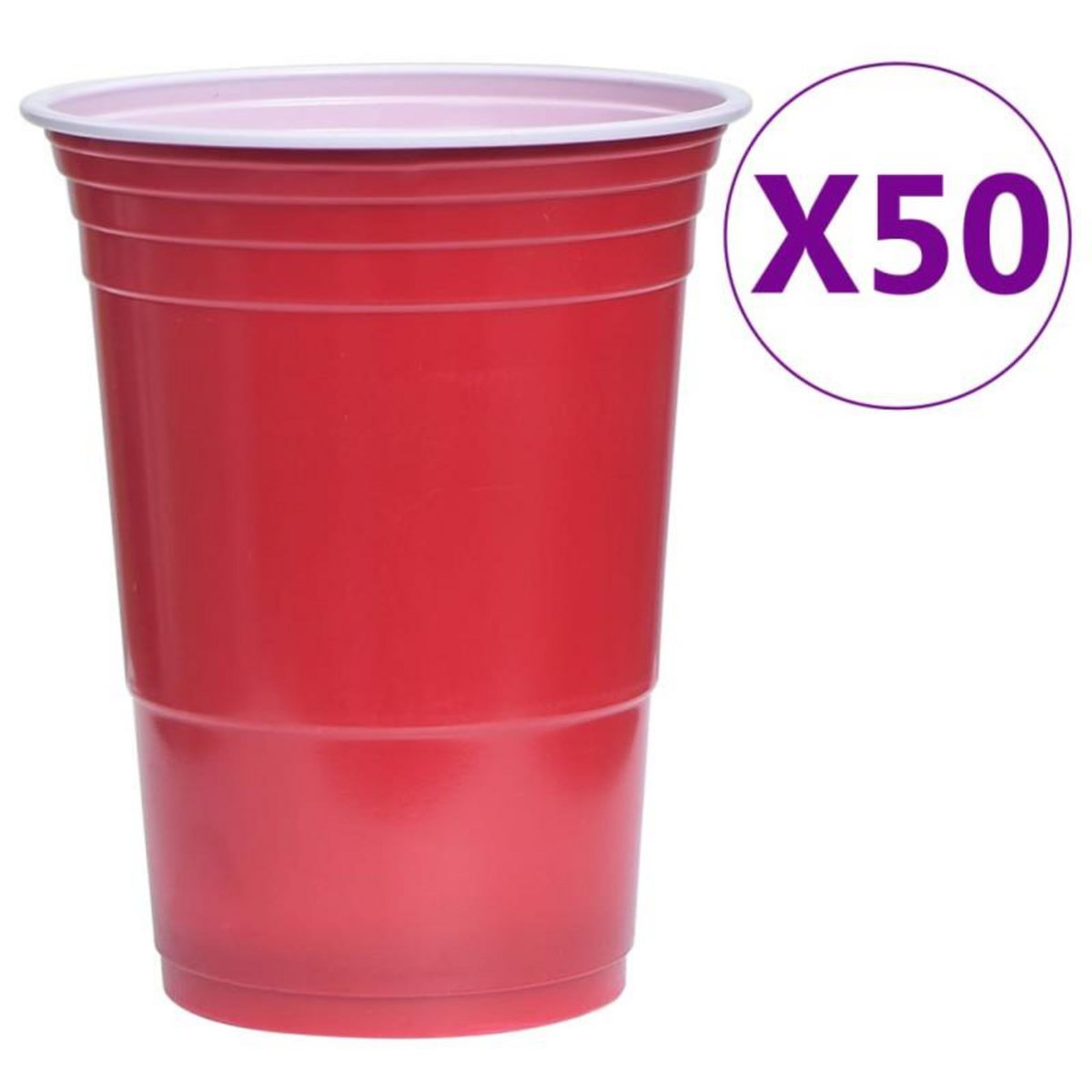 VIDAXL Ensemble de table de bière pong 0,5 L Plastique