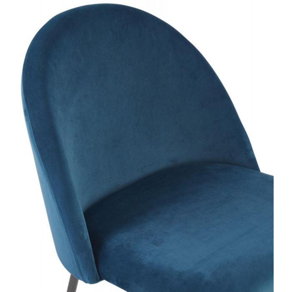 Paris Prix Fauteuil Lounge en Velours  Lillian  83cm Bleu