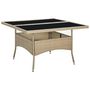 Voir la diapositive 1 : VIDAXL Table a dîner d'exterieur Beige Resine tressee et verre