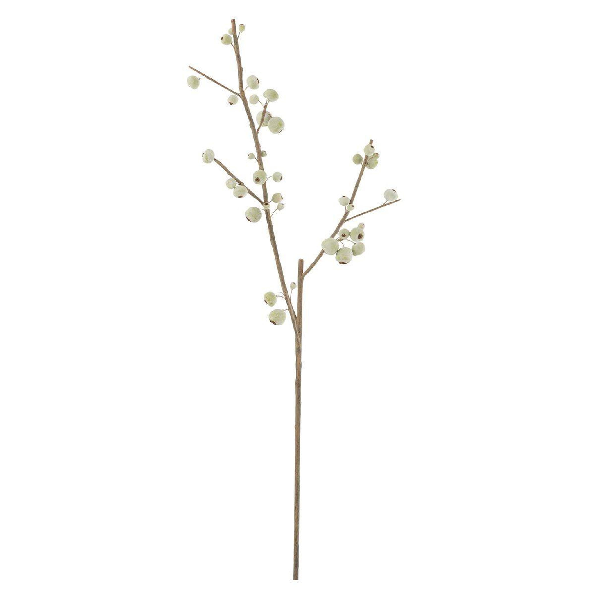 J-LINE Branche artificielle  petites pommes  125cm vert mat