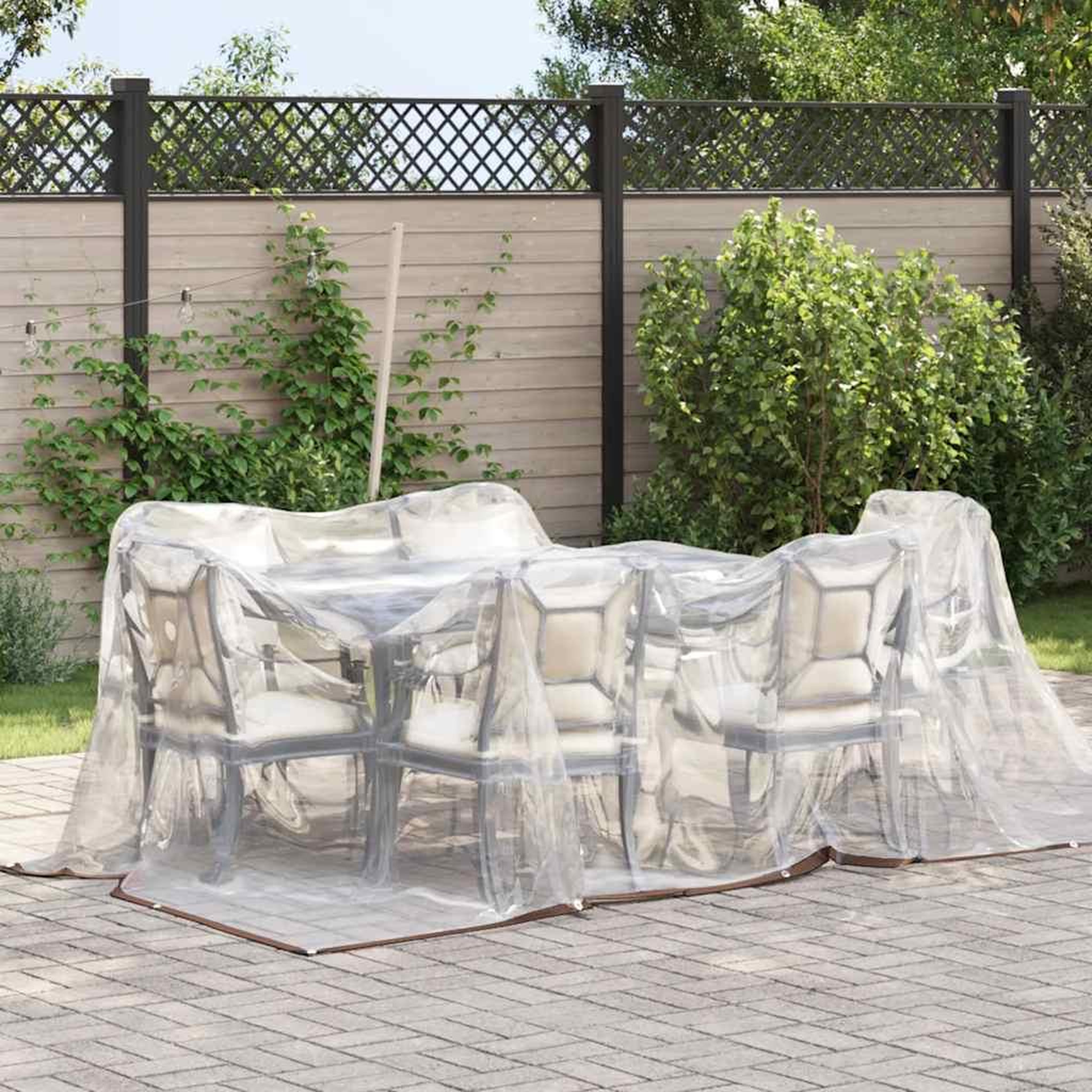Voir la diapositive 2 : VIDAXL Bache transparente avec œillets 3x5 m polyethylene