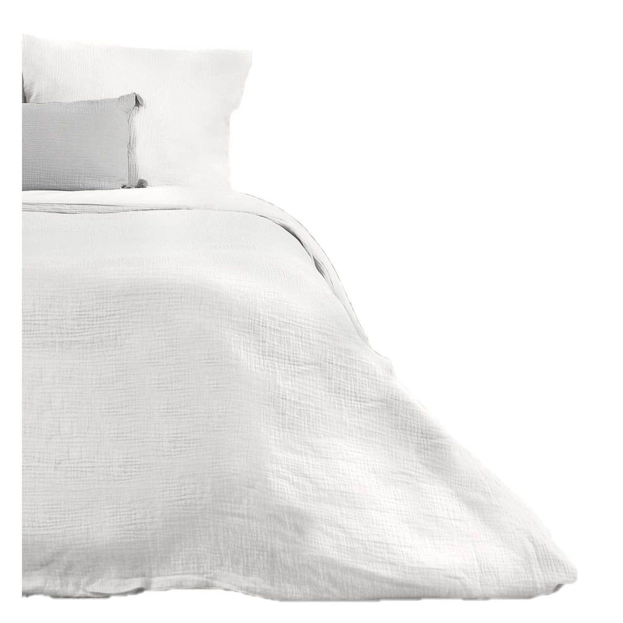 Voir la diapositive 1 : COTE DECO Parure de lit - Double gaze de coton