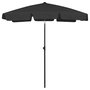 Voir la diapositive 1 : VIDAXL Parasol de plage noir 180x120 cm