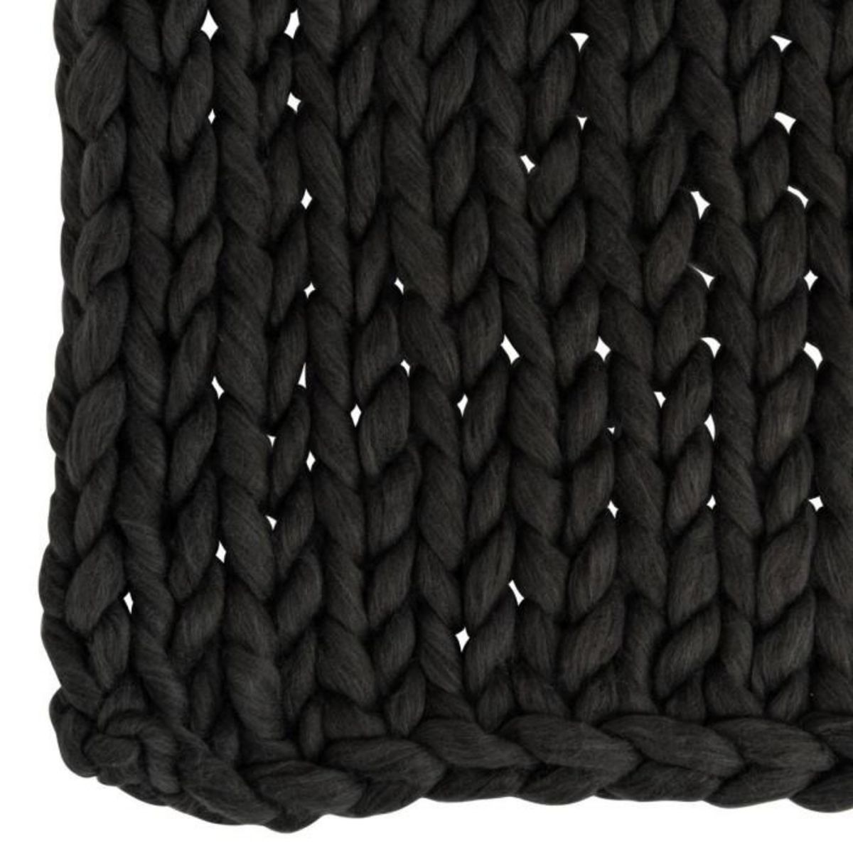 Paris Prix Plaid Déco Maille  Tricoté  127x152cm Gris Foncé