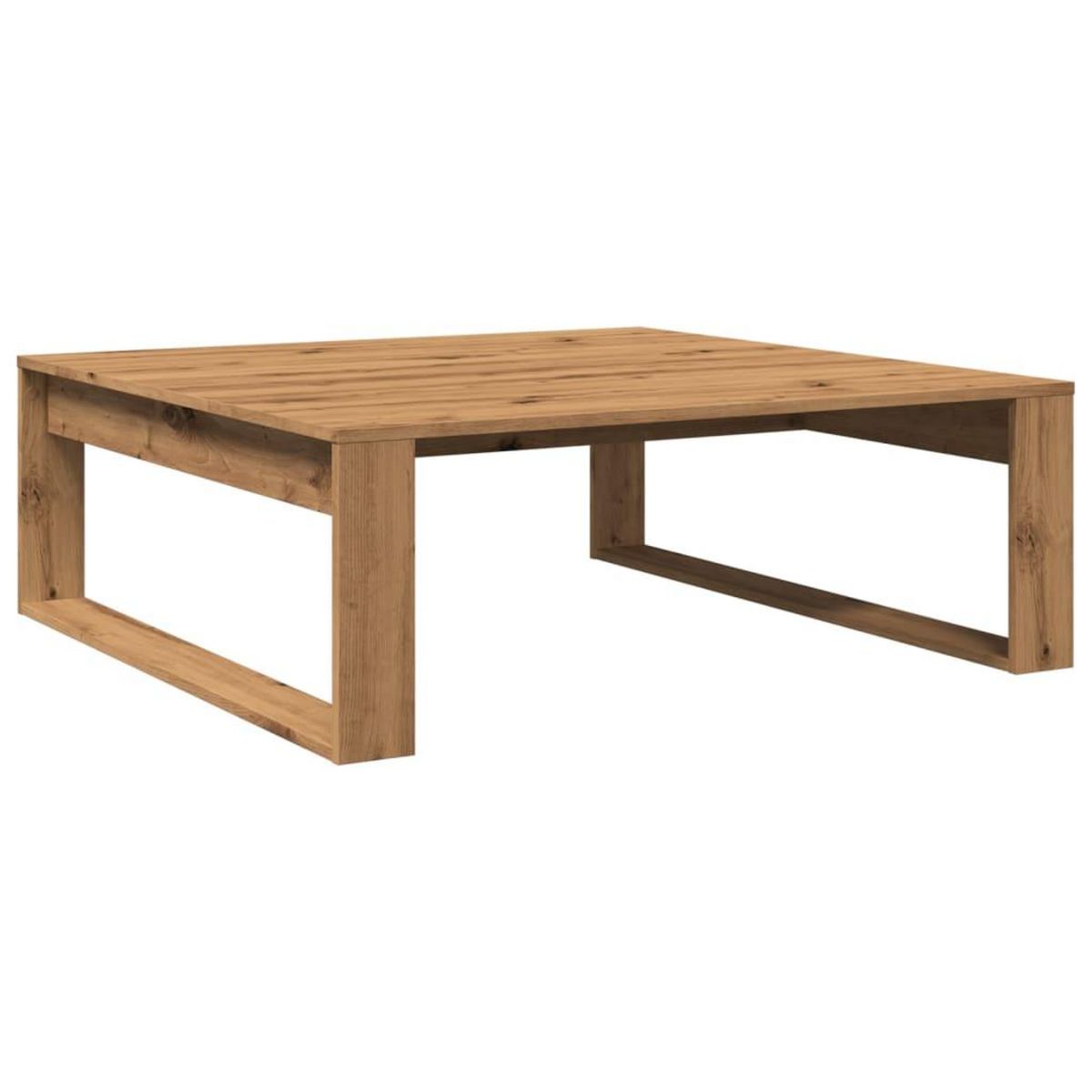 VIDAXL Table basse chene artisanal 100x100x35 cm bois d'ingenierie