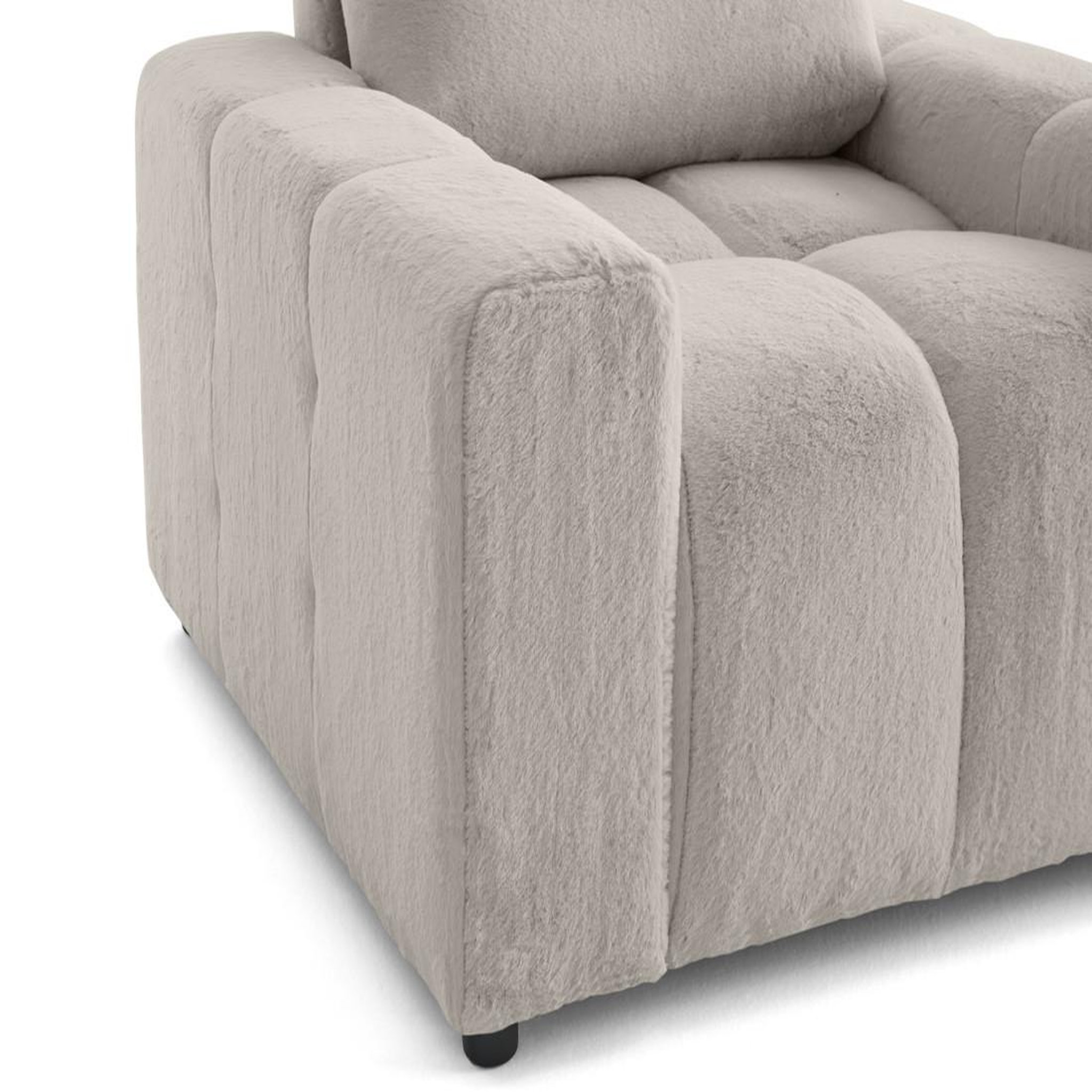 Voir la diapositive 4 : LISA DESIGN Crocus - fauteuil en fausse fourrure