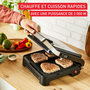 Voir la diapositive 5 : TEFAL Grille-viande GC272D10 inox noir à poser, 29x26 cm
