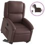 Voir la diapositive 2 : VIDAXL Fauteuil inclinable electrique marron similicuir