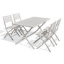 Voir la diapositive 1 : Paris Prix Ensemble Table de Jardin Pliante & 4 Chaises  Marius  140cm Gris