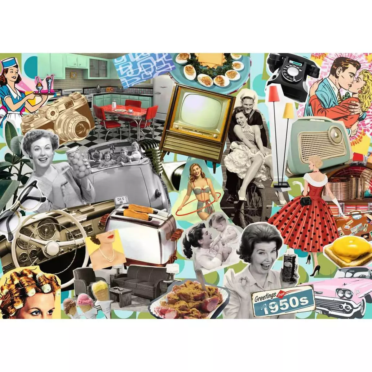 RAVENSBURGER Puzzle 1000 pièces : Les années 50