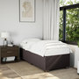 Voir la diapositive 1 : VIDAXL Cadre de lit sans matelas marron fonce 100x200 cm tissu