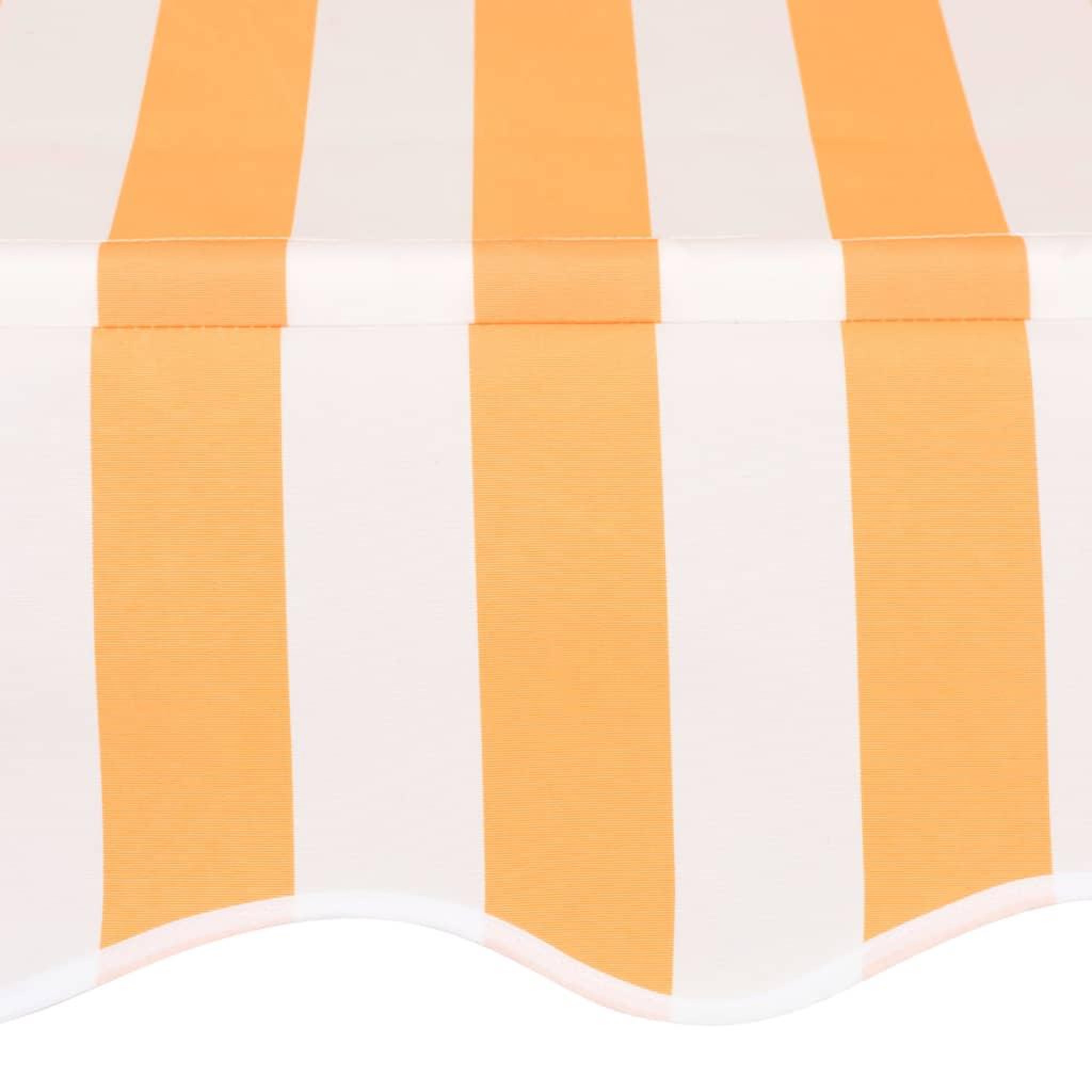 Voir la diapositive 4 : VIDAXL Auvent retractable manuel 300 cm Rayures oranges et blanches