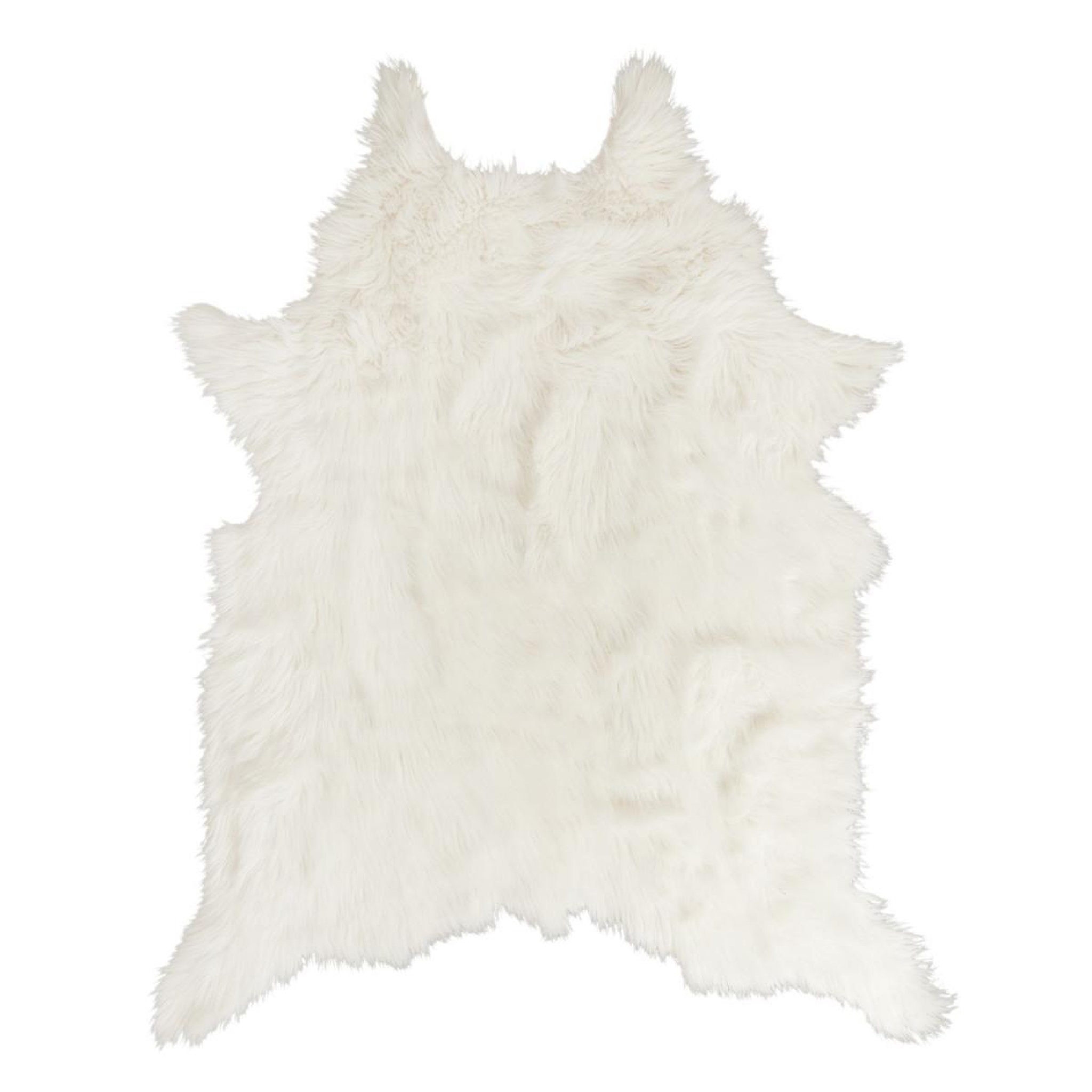 The Home Deco Factory Tapis imitation fourrure  effet peau  120x158cm blanc