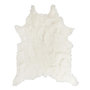 Voir la diapositive 1 : Paris Prix Tapis Imitation Fourrure  Effet Peau  120x158cm Blanc