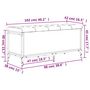 Voir la diapositive 6 : VIDAXL Banc de rangement sonoma gris 102x42x45 cm bois d'ingenierie
