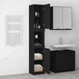 Voir la diapositive 4 : VIDAXL Armoire de salle de bain noir 32x34x188,5 cm bois d'ingenierie