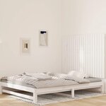 VIDAXL Tete de lit murale Blanc 127,5x3x90 cm Bois massif de pin