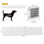 Voir la diapositive 3 : PAWHUT Barrière de sécurité parc enclos chien modulable pliable porte verrouillable intégrée 5 panneaux grillage acier noir bois de pin blanc