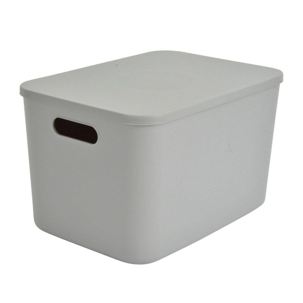 Paris Prix Boîte de Rangement Avec Couvercle  Iris  15,5L Gris