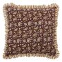 Voir la diapositive 1 : Paris Prix Coussin Déco à Volant  Indie  40x40cm Violet