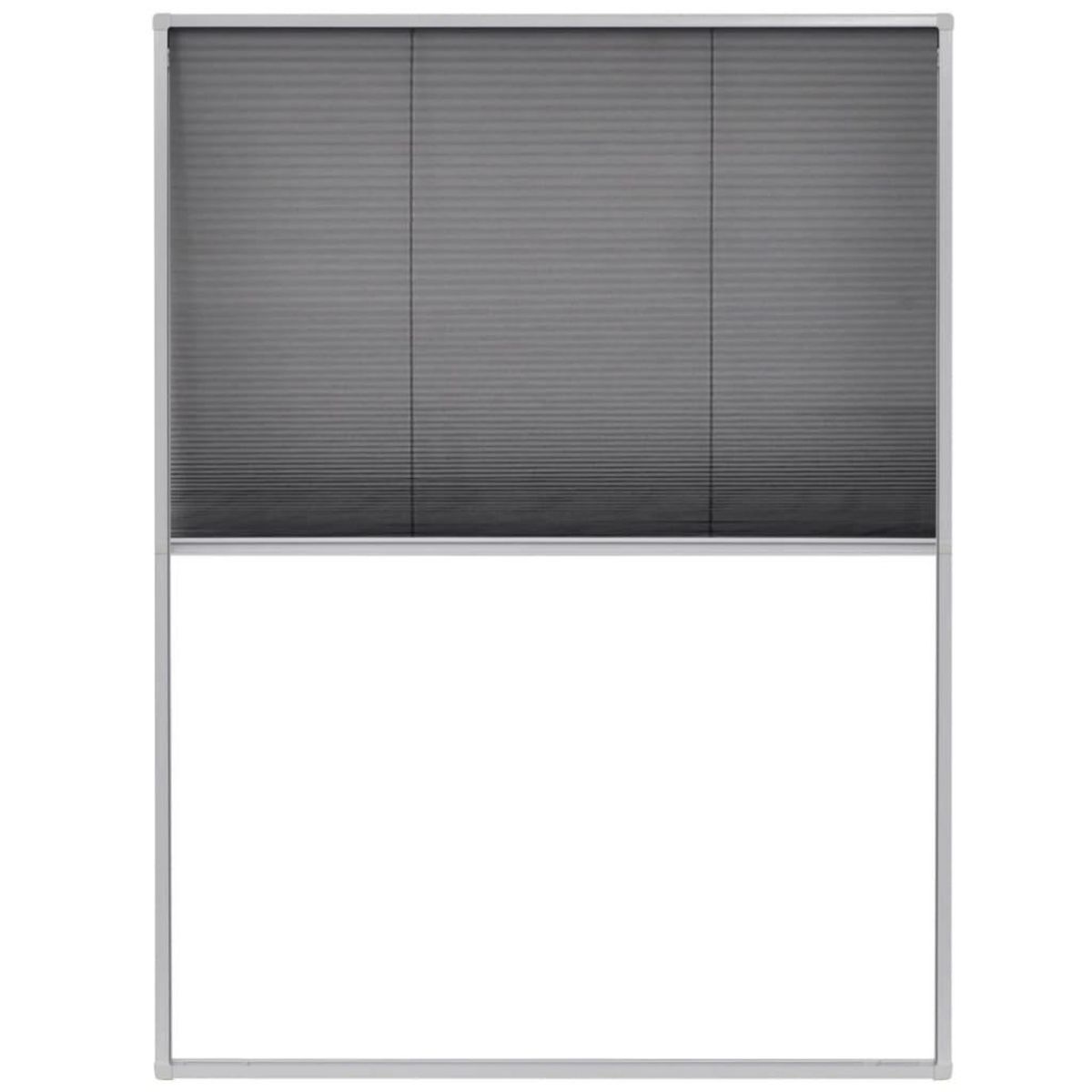 VIDAXL Moustiquaire plissee pour fenetre Aluminium 60 x 80 cm