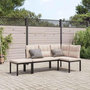 Voir la diapositive 1 : VIDAXL Ensemble de banc de jardin avec coussins 3 pcs noir