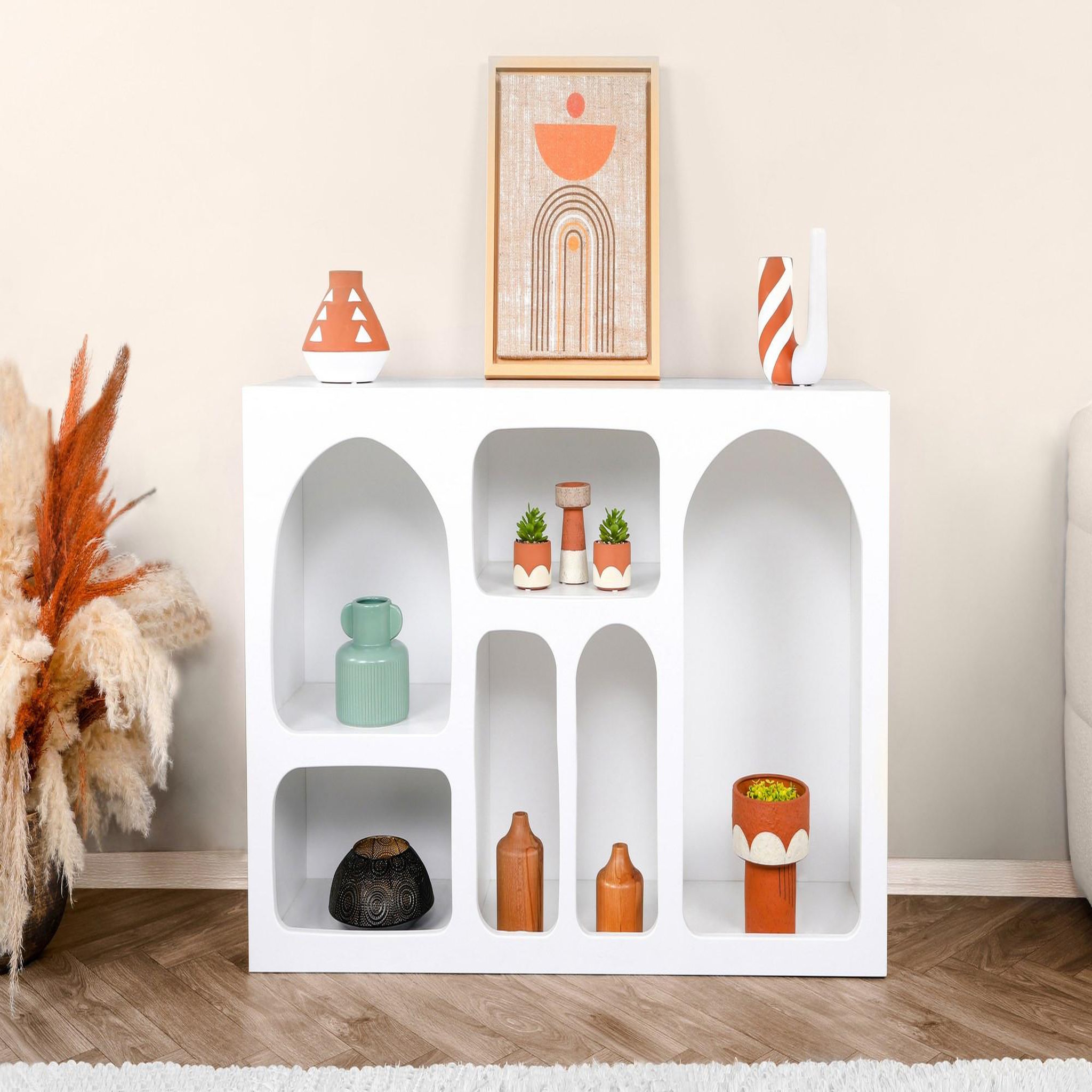 Voir la diapositive 2 : Habitat et Jardin Buffet en bois  liva  - 120 x 37 x 74 cm - blanc