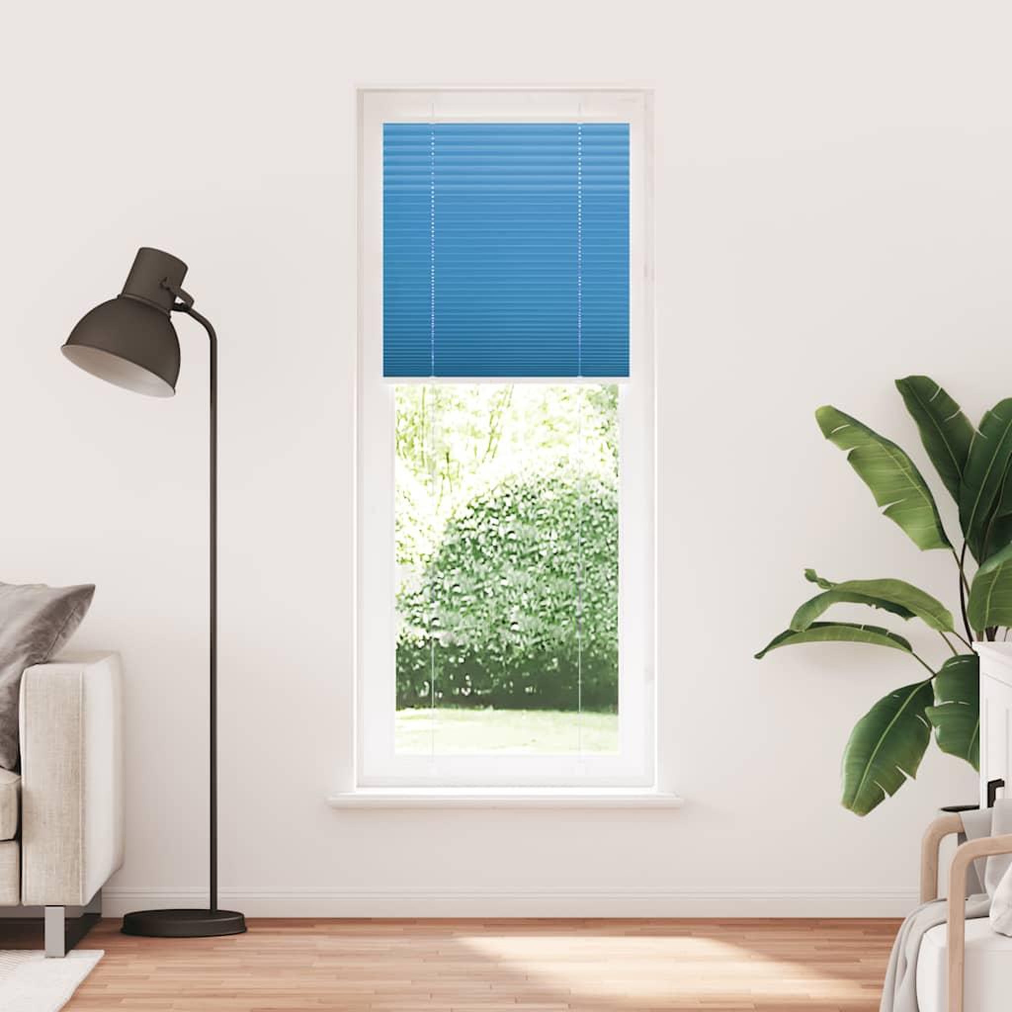 Voir la diapositive 2 : VIDAXL Store plisse bleu 75x200 cm largeur du tissu 74,4 cm polyester