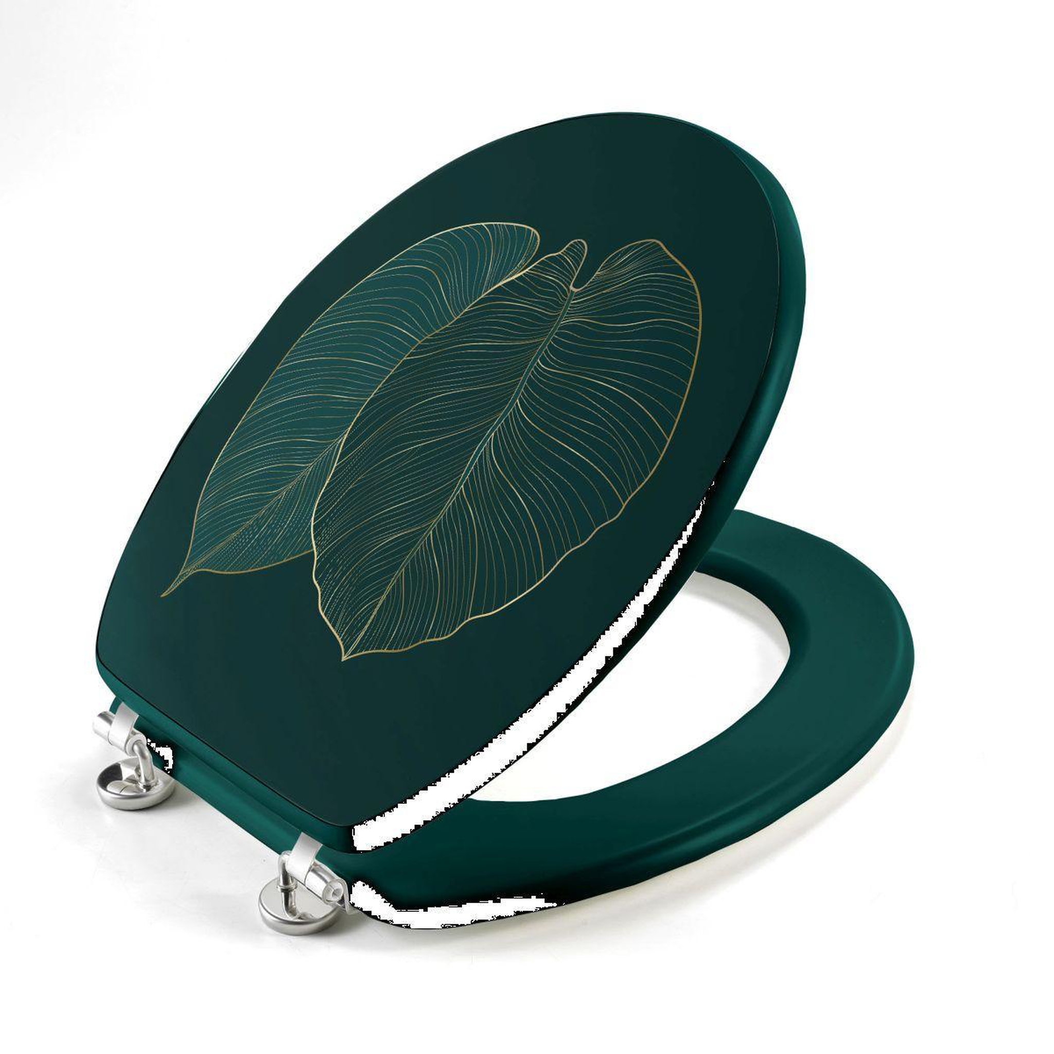 Voir la diapositive 2 : Douceur d'Intérieur Abattant wc imprimé  jade  46cm vert