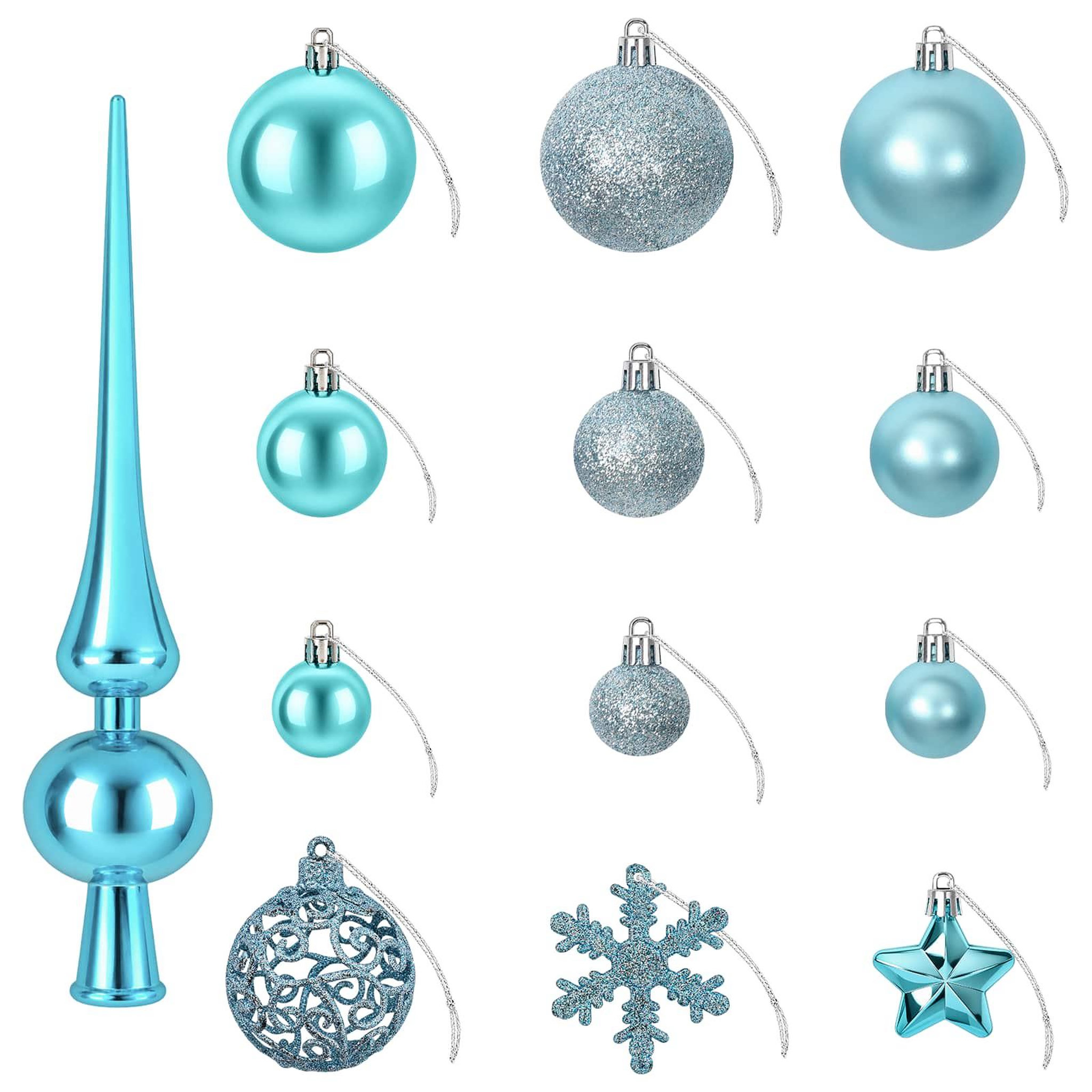 Voir la diapositive 5 : VIDAXL Ensemble de boules de Noël 111 pc Turquoise Diam. 6 cm